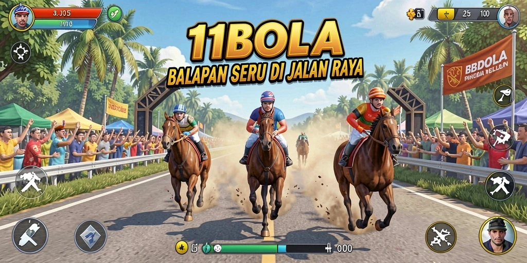 Gameplay Racing 11BOLA yang menegangkan dan seru.
