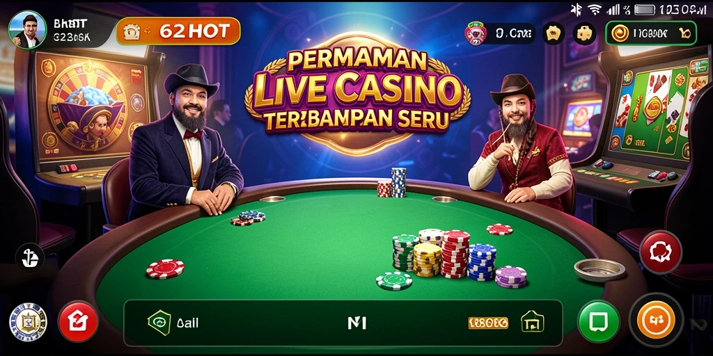 Screenshot dari gameplay Live Casino yang menarik dan interaktif.