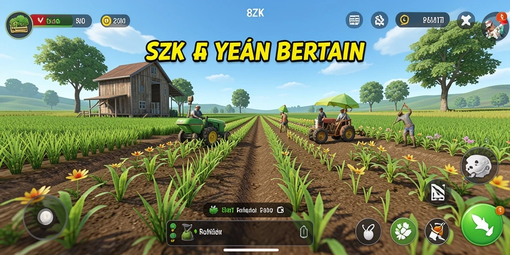 Tampilan gameplay menengah di dalam permainan Farming 8ZK.