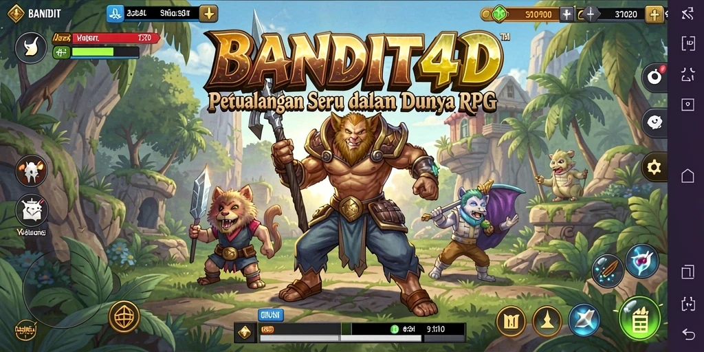 Tampilan gameplay BANDIT4D menunjukkan aksi penuh petualangan di dunia RPG.