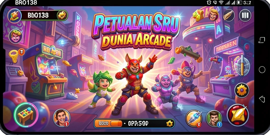 Screenshot gameplay BRO138 yang menunjukkan aksi seru di arena Arcade.