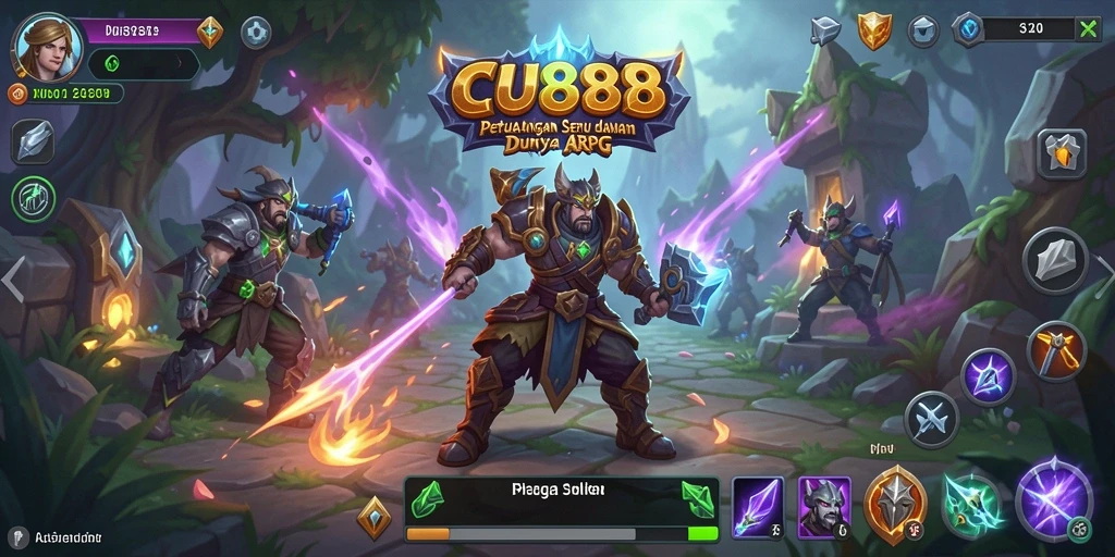 Tangkapan layar utama CU888 menunjukkan aksi mendebarkan dalam gameplay ARPG.