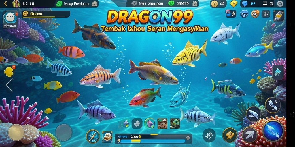 Tampilan gameplay menarik dari DRAGON99 dengan aksi tembak ikan.
