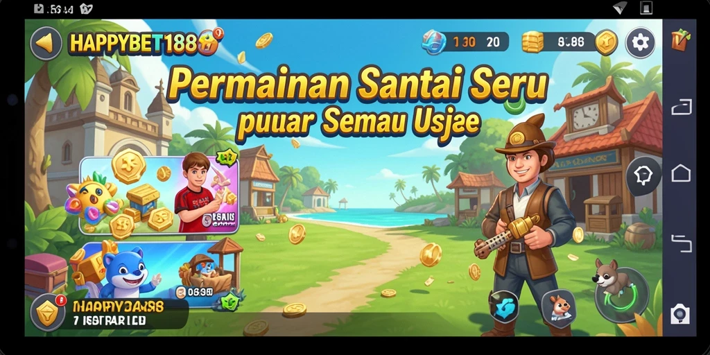 Tampilan gameplay HAPPYBET188 yang menarik dan penuh warna.
