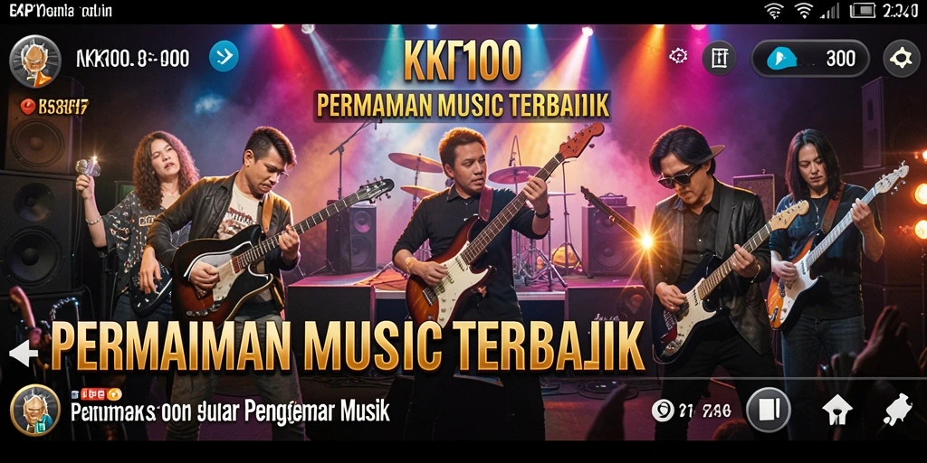 Tampilan gameplay KPK100 menampilkan interaksi musik yang seru dan menantang.