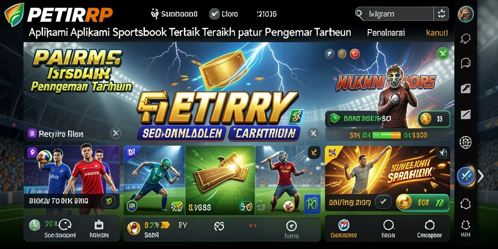 Tampilan utama <strong>PETIRRP</strong> saat melakukan taruhan olahraga.
